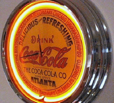 Coca-Cola neon zegar 43,5 cm