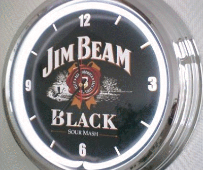 Jim Beam neon zegar 43,5 cm