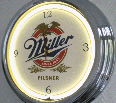 Miller neon clock